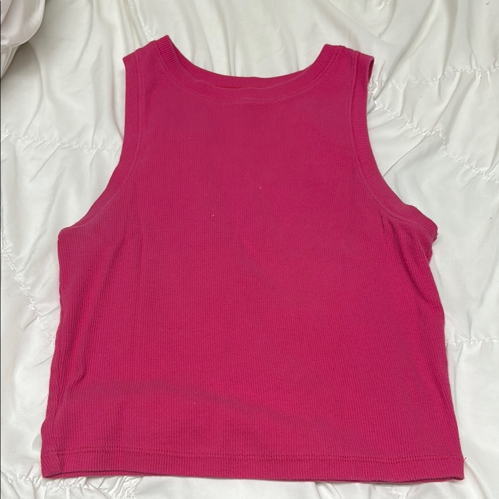 HOLLISTER high neck ribbed cropped tank
